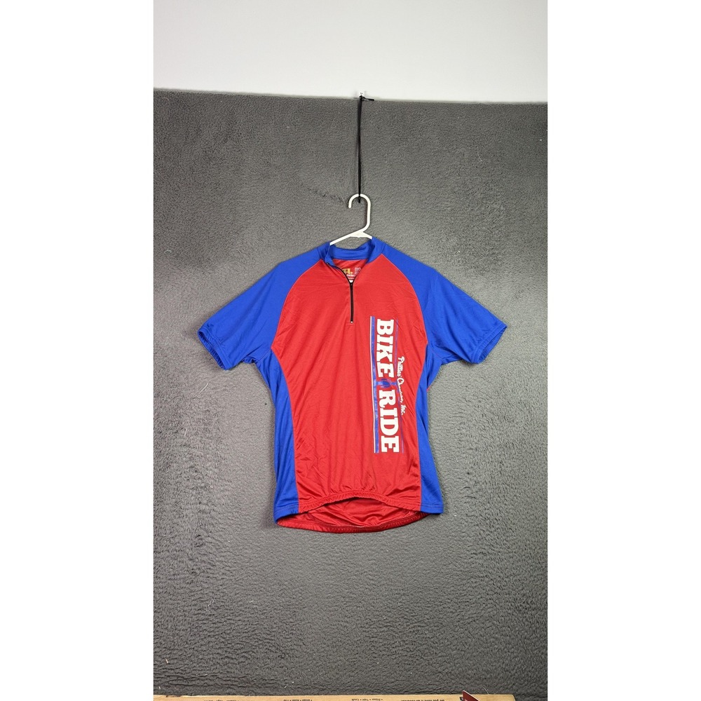 Phillies Charities Bike Ride Cycling Jersey Mens Medium Leslie‎ Jordan Shirt